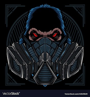 gorilla head mascot ilustration