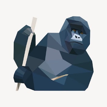 Gorilla monkey clipart, animal illustration. | Free Photo - rawpixel