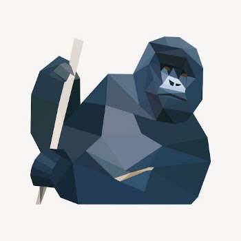 Gorilla monkey sticker, animal illustration | Free Vector - rawpixel