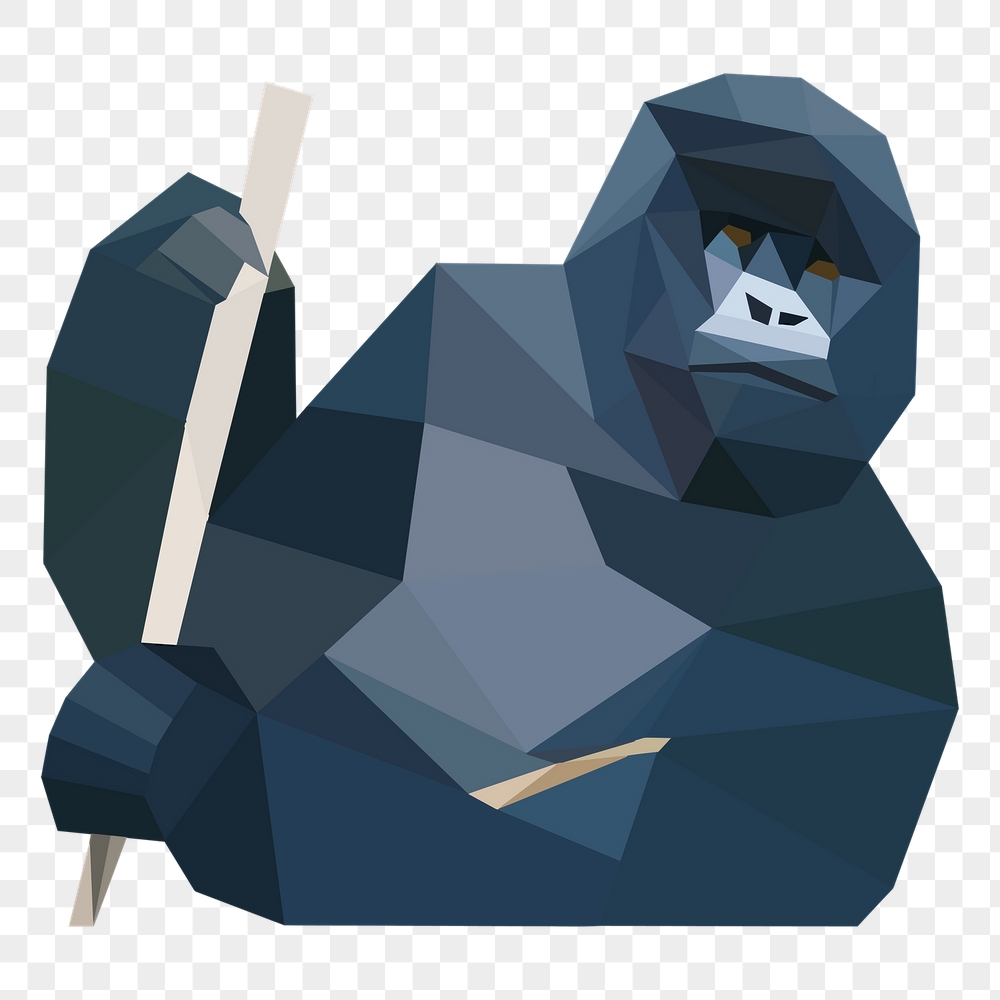 Gorilla png sticker, cute animal | Free PNG - rawpixel