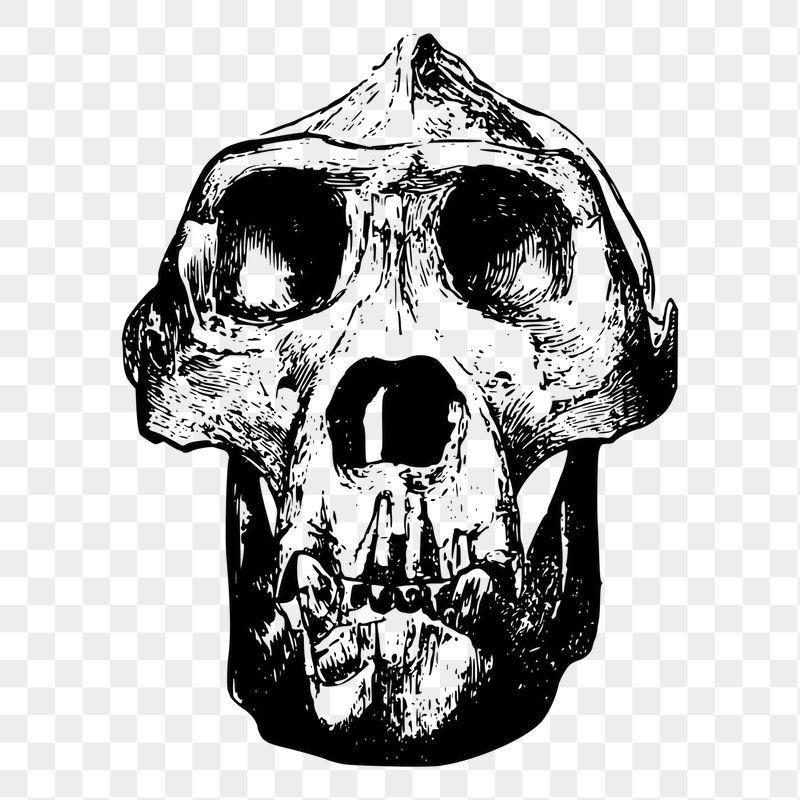 Gorilla skull png sticker dead | Free PNG - rawpixel