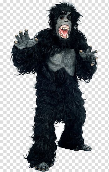 Gorilla suit Costume Orangutan Mask, gorilla transparent background PNG clipart