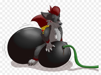 Got To Ride This Balloon By Nexus196 - Furry Girl Wolf Inflation