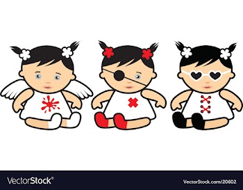 Goth babies vector image