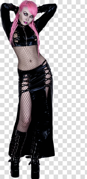Goth Girl With Pink Hair (PNG) | Official PSDs
