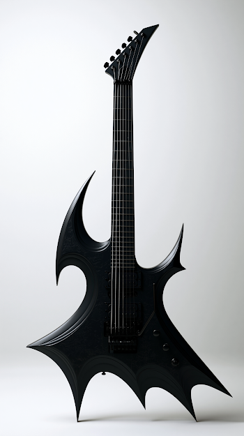 Gothic Black Electric Guitar