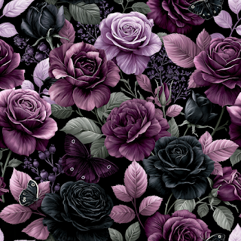 Gothic Botanical Floral Pattern