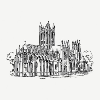 Gothic cathedral collage element, vintage | Free PSD - rawpixel