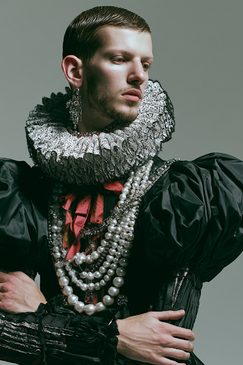 Gothic Couture Portrait with Dramatic Accessories