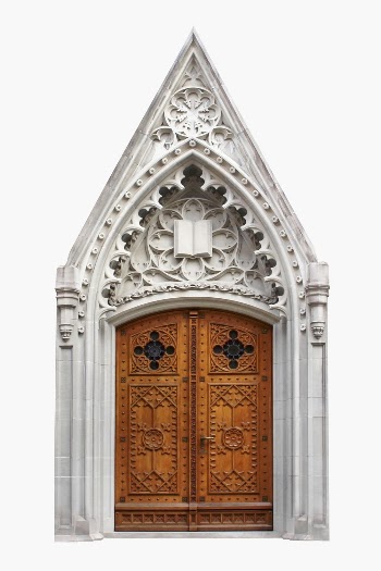 Gothic door clipart, church exterior | Free PSD - rawpixel