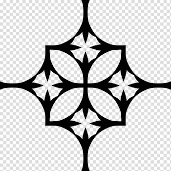Gothic patterns, black and white LED light transparent background PNG clipart