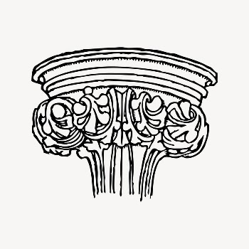 Gothic pillar clipart, vintage illustration | Free Vector Illustration - rawpixel