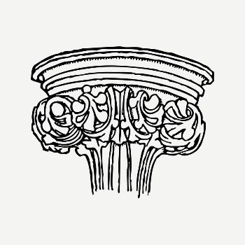 Gothic pillar collage element, black | Free PSD Illustration - rawpixel