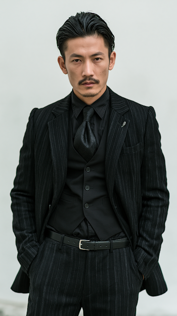 Gothic Rock Gentleman Portrait of a Taiwanese Man in Formal Attire