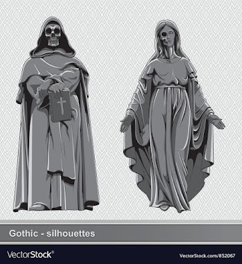 Gothic silhouettes set vector image