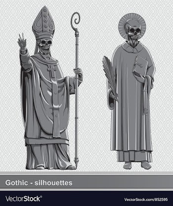 Gothic silhouettes set vector image