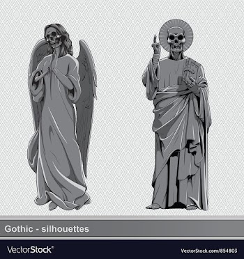 Gothic silhouettes set vector image