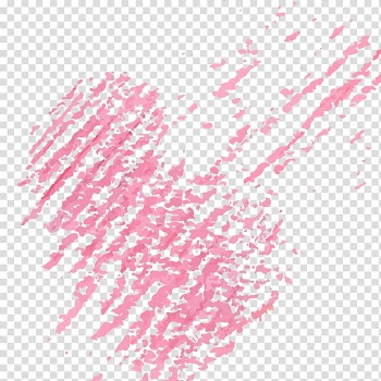Gouache Illustration, Pink watercolor crayon touch material transparent background PNG clipart