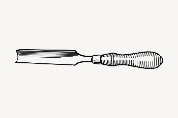 Gouge tool clipart, vintage hand | Free Vector - rawpixel