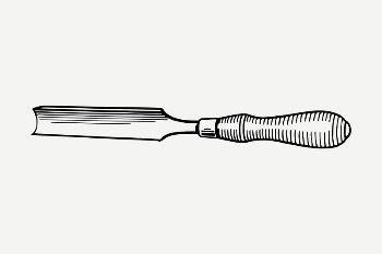 Gouge tool drawing, vintage illustration | Free PSD - rawpixel