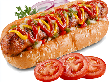 Gourmet Loaded Hot Dog in a Sesame Seed Bun
