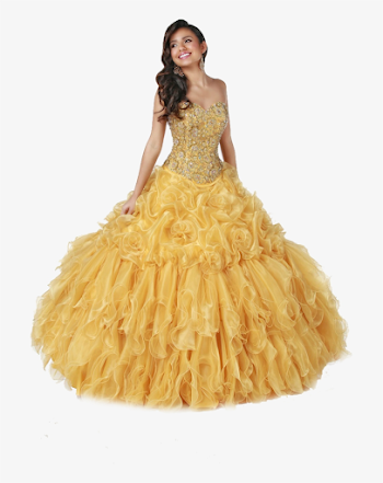 Gown Clipart Yellow Dress - Quinceanera Dresses Disney Transparent ...
