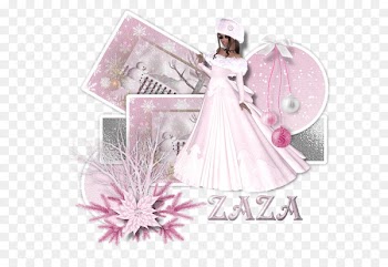 Gown Pink M Health Hair Doll - atena graphic 
