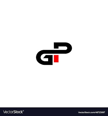 gp letter type logo design template