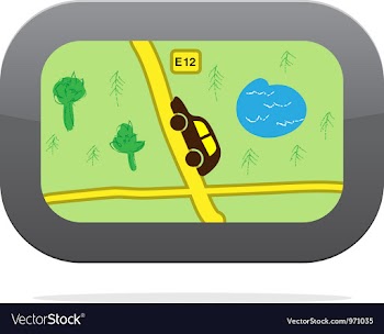 GPS navigation device icon vector image