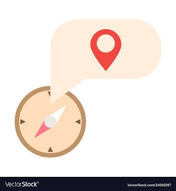 Gps point with compass vector image