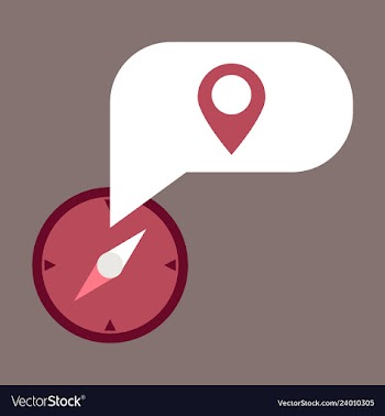 Gps point with compass vector image