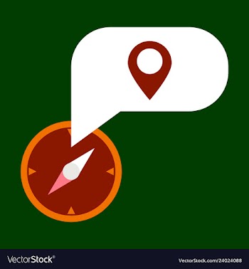 Gps point with compass vector image
