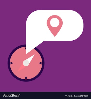 Gps point with compass vector image