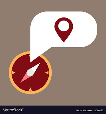 Gps point with compass vector image