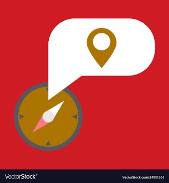 Gps point with compass vector image