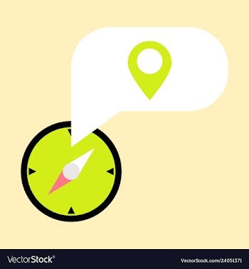 Gps point with compass vector image