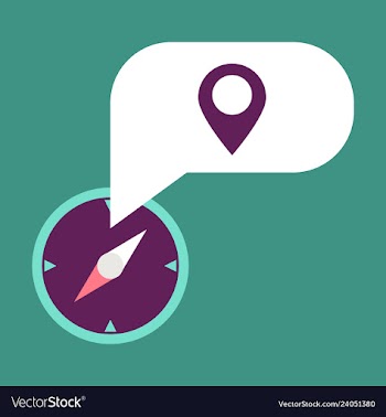Gps point with compass vector image