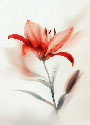 Graceful Red Lily in Motion Graceful Red Lily in Motion