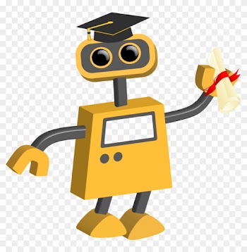 Grad Bot - Robot With Graduation Cap