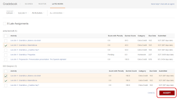 Gradebook: Late Work Area – Support Center