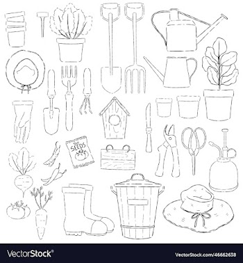 graden tool elements hand drawn