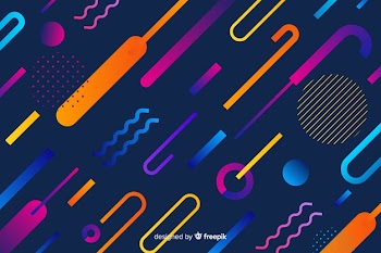 Gradient background with dynamic shapes Free Vector