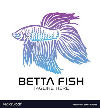 gradient betta fish logo