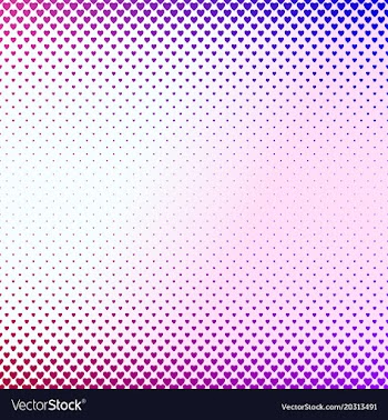 Gradient color heart pattern background - love vector image