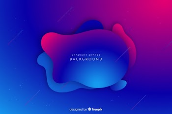 Gradient colorful fluid shapes background Free Vector