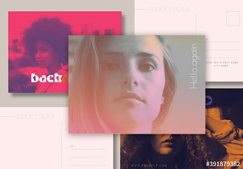 Gradient Duotone Postcard Set