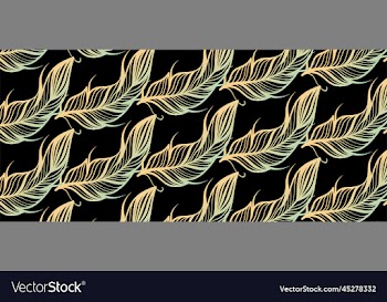gradient feathers pattern black background design