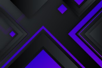 Gradient geometric shapes on dark background Free Vector