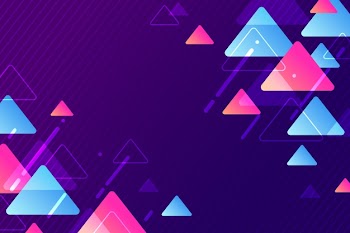 Gradient geometric shapes wallpaper Free Vector
