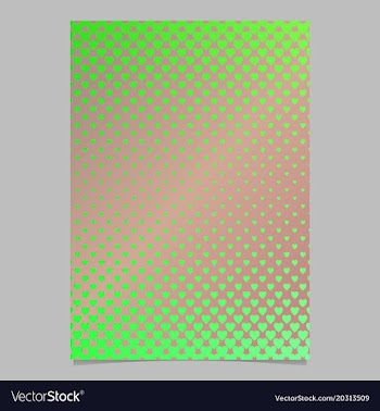 Gradient heart pattern brochure template design vector image